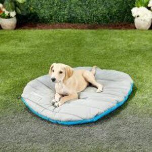 CHUCKIT! Travel Pet Bed - Comfort on the Go and easy to store - Blue/Gray *EUC*